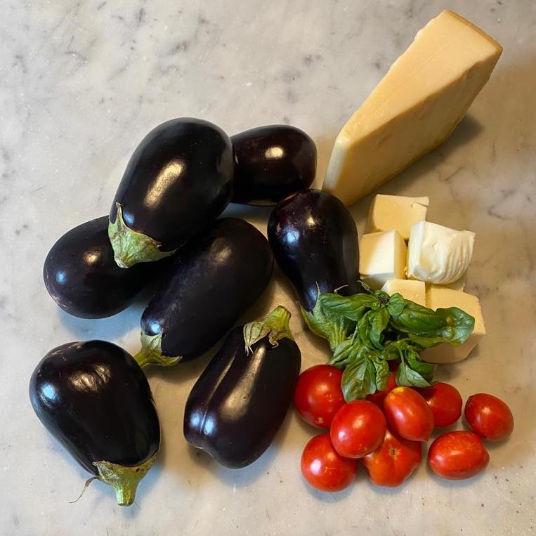 Ingredients for Eggplant Parmesan